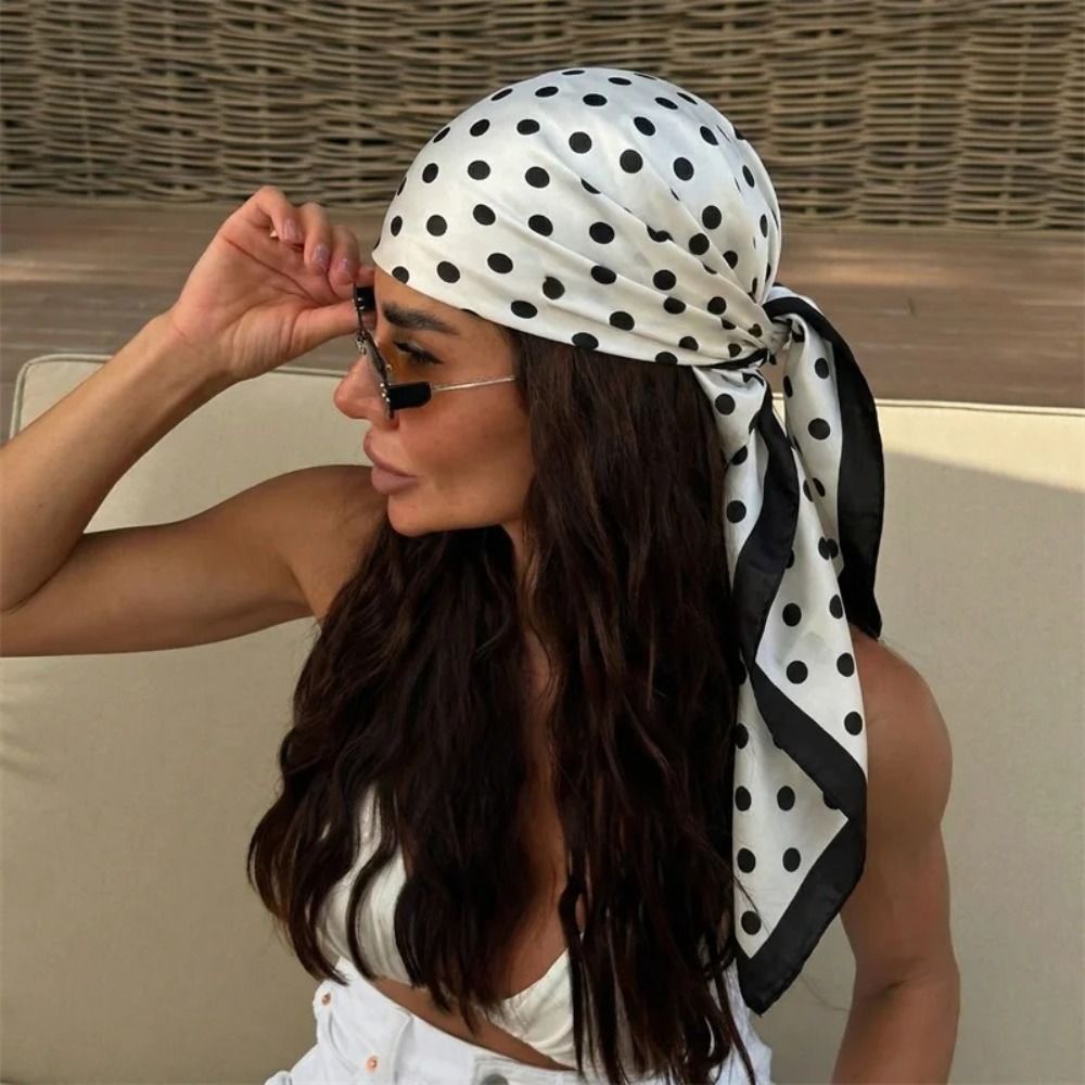 Women'S Korean Accessories - Elegante bedrukte sjaal met stippenprint Geometrische