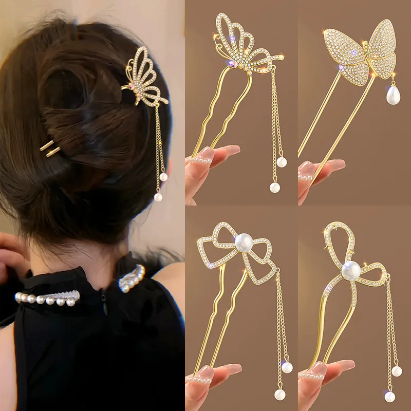 Women Accessories On Sale - Antieke stijl parel strass high-end U-vormige