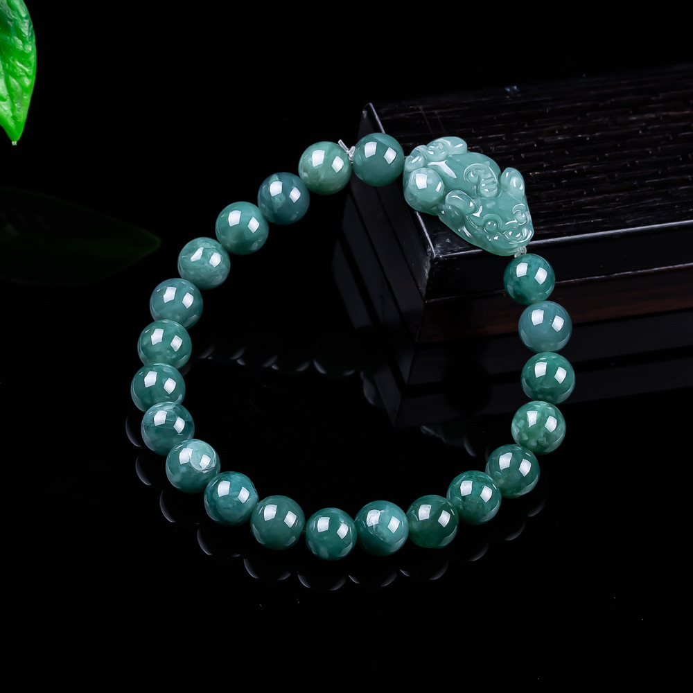 Women'S Accessories - Natuurlijke Birmese Jadeïet Bixiu Armband Vintage