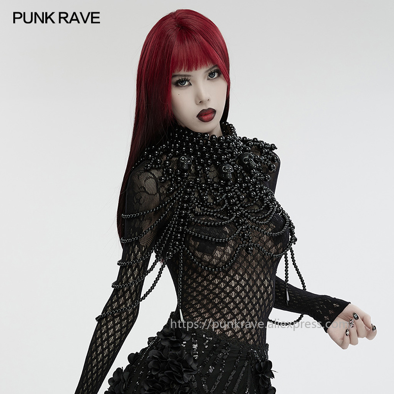 Women'S Accessories For Neck - PUNK RAVE Dames Gotische Schedel Halsbedekking