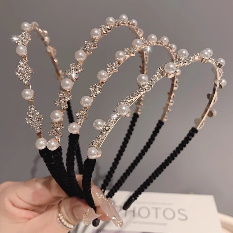 Women'S Accessories Go Outdoors - Retro parel strass fijne randen haarbanden