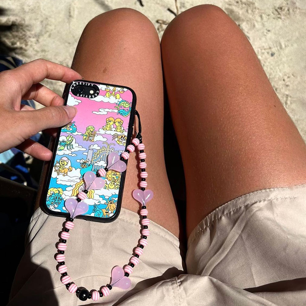 Women'S Accessories Wholesale Suppliers - Roze Hart Telefoon Ketting Riemen Leverancier