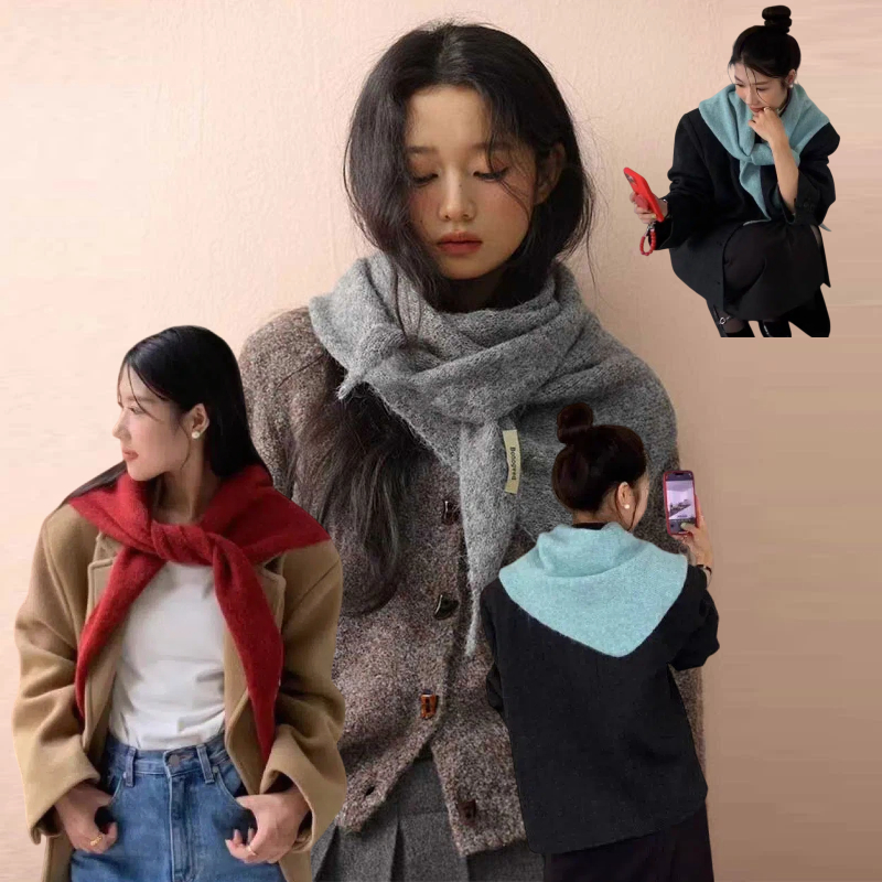 Koreaanse wol gebreide driehoe - Women'S Korean Accessories recensie en prijs