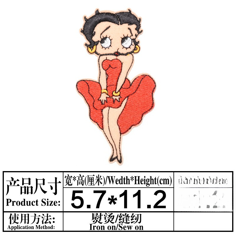 Betty Boop Patch Hoge kleurwaa - Women'S Accessories Clothing recensie en prijs