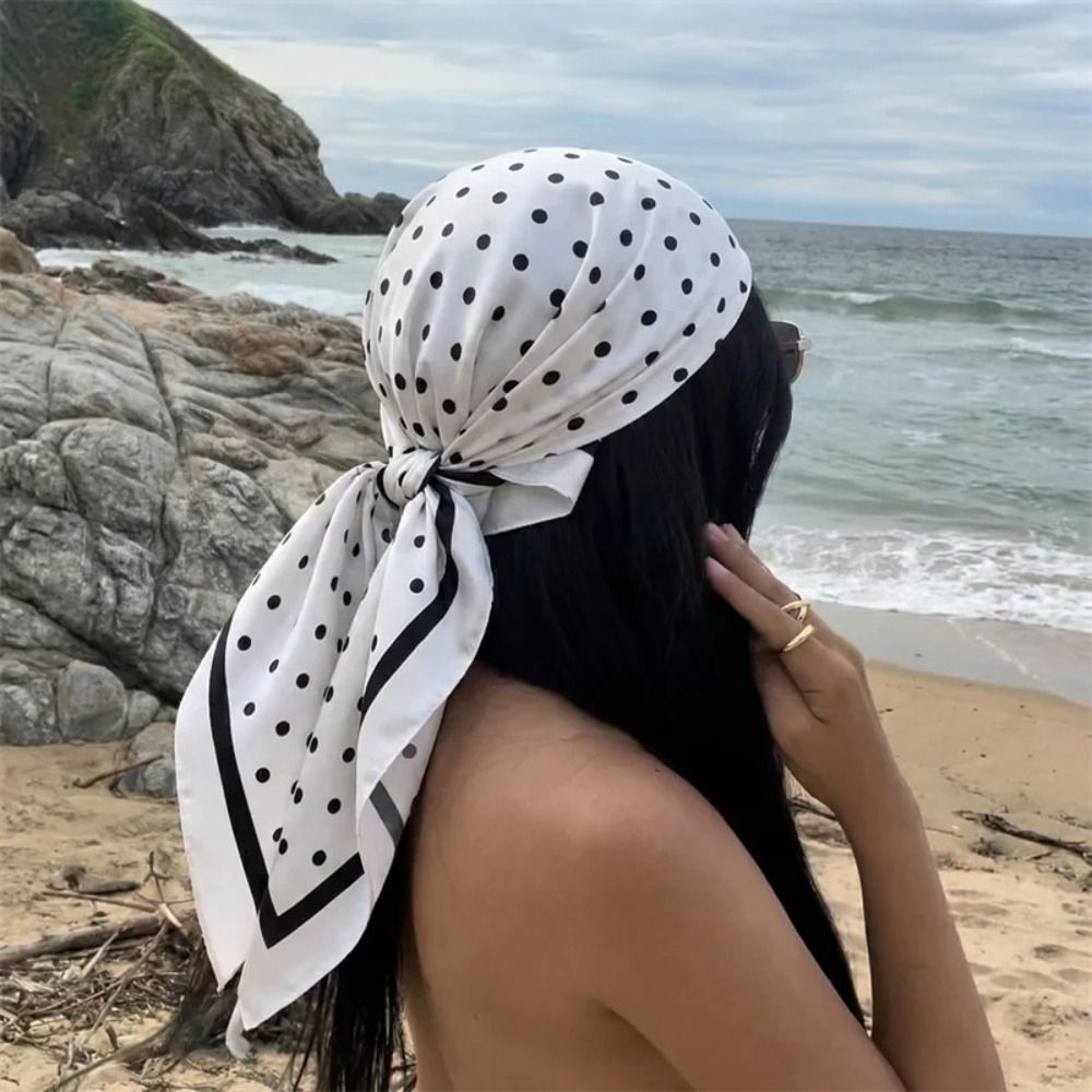 Retro bedrukte sjaal met stipp - Women'S Korean Accessories recensie en prijs