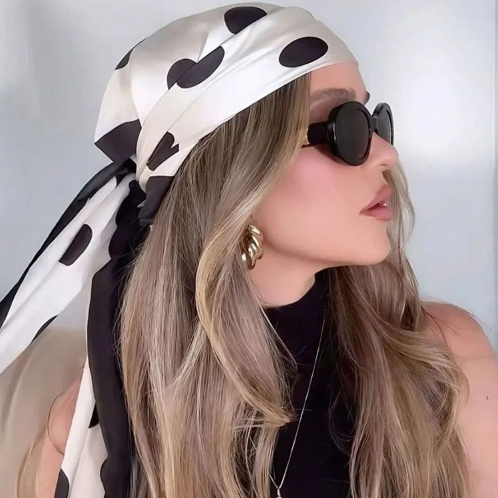 Retro bedrukte sjaal met stipp - Women'S Korean Accessories recensie en prijs