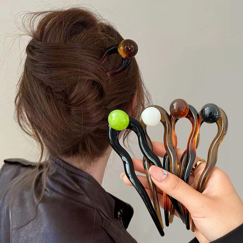 Mode gekleurde parel U-vormige - Women Accessories On Sale recensie en prijs