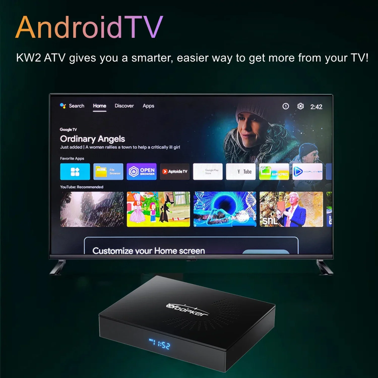Woopker KW2 Android 14 TV Box  - Women Accessories Pandora recensie en prijs