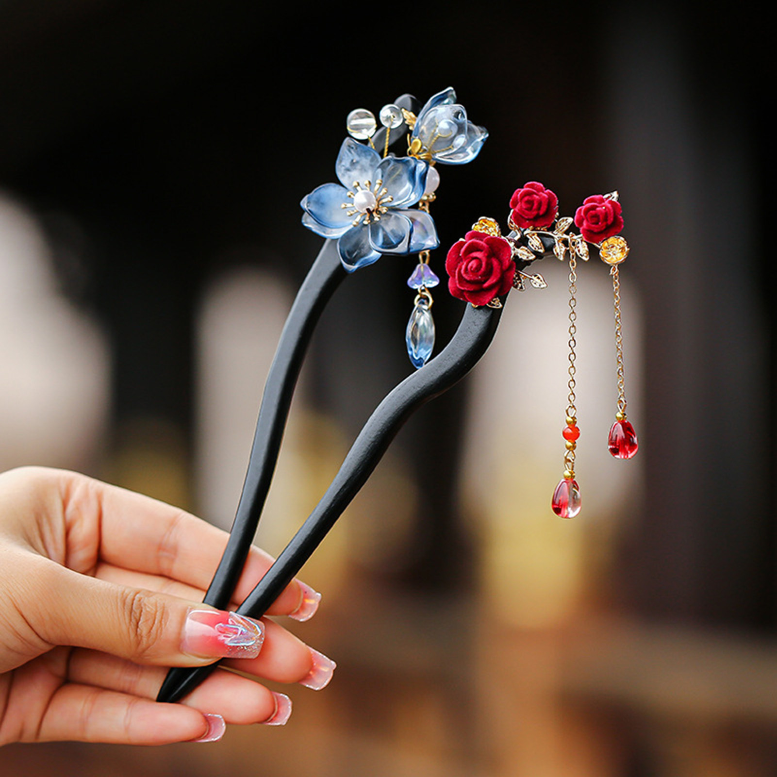 Chinese stijl bloem kwastje ha - Women Accessories On Sale recensie en prijs