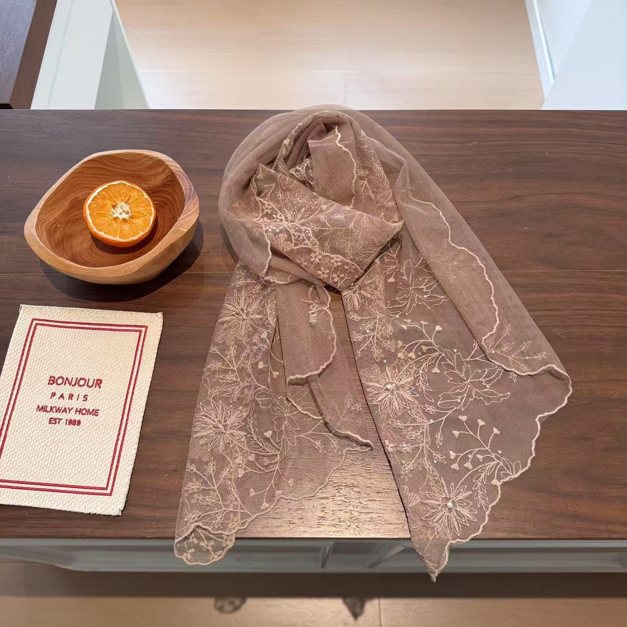 Elegante parelkant lange sjaal - Women'S Korean Accessories recensie en prijs