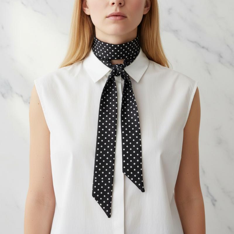 Mode zijden sjaal met stippen  - Women'S Korean Accessories recensie en prijs